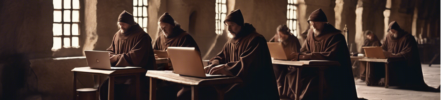 Monks on computers